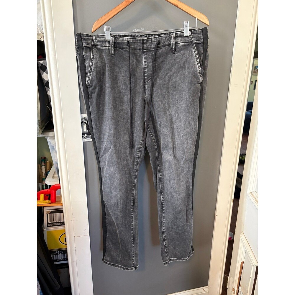 Torrid size 2 regular gray, black, comfort jean drawstring waist
